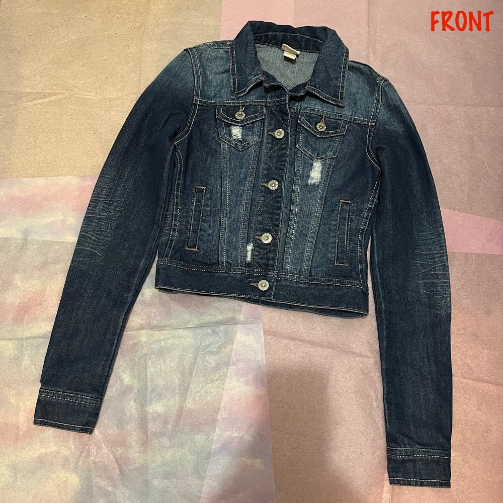Mudd Lightly Distressed Denim Jacket